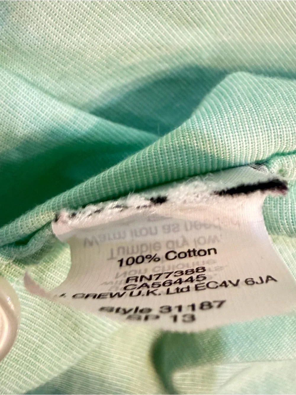 J. Crew Men's Mint Green Button-Down Shirt Sz LG Slim Fit